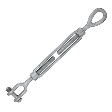Us Cargo Control Galvanized Turnbuckle - Import - Jaw & Eye - 1/2" x 9" JETBGV12X9